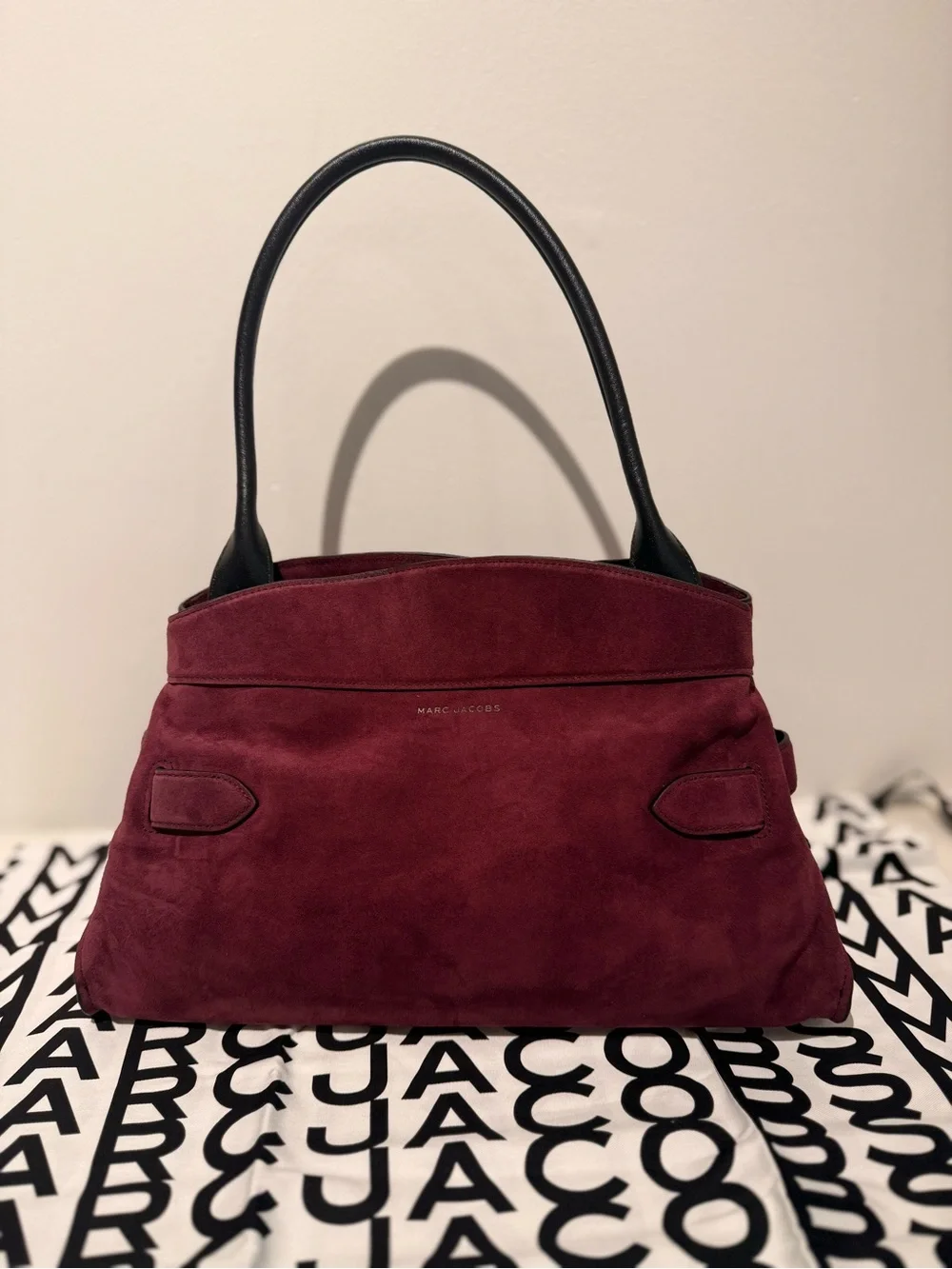 NWT Marc Jacobs the suede Dakota satchel - dark plum